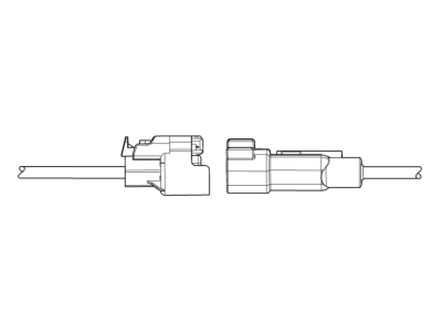 Chevy 13587299 CONNECTOR KIT,ENGINE WIRING HARNESS(HEATED OXYGEN SENSOR - BANK 1 SENSOR 1)(BLACK)(4-WAY FEMALE)(W/LEADS)(SIDE ELECTRIC CODE:  B52C)