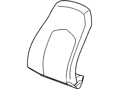 Cadillac 25780361 COVER,DRIVER SEAT BACK(TITANIUM)(W/O ACTIVE HEAD RESTRAINT; HEAT OF BACK PANEL INDENTATION ABOVE MAP POCKET=8IN)(FOR 2ND DESIGN SEE 25939457)