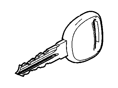 Oldsmobile 84870460 KEY,DOOR LOCK & IGNITION LOCK(UNCODED)(LIFT GATE & INSTRUMENT PANEL COMPARTMENT)(REPLACE KEY MUST BLACK ENAMEL PROGD TO VEHICLE; SEE THEFT DETRT SUB-SEC OF SVC MNL)(7.2 WILL NOT INTERFERE W/IGNITION FACE OR HANDLE)(WINGED BEZEL)(SMALL HEADED)(GM LOGO)