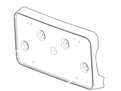 GM 84731701 Attachment Kit, License Plate, Black, Front