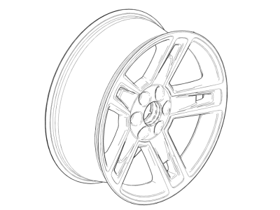 GM 19301160 Wheel, Alloy, Gloss Black