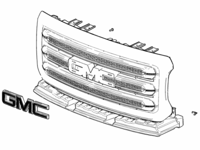 GM 23321753 Grille Package, Radiator Grille, Red, Front