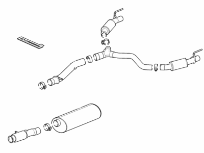 Cadillac 84460757 MUFFLER,EXHAUST REAR (W/ EXHAUST PIPE)(INCLUDES 2-11)(INSTALL 1.50)(25.0 KG)