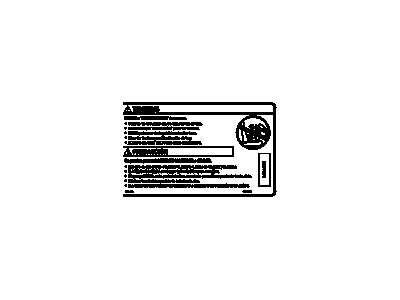 GM 15837652 Label, Emissions And Cautions