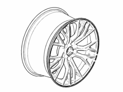 Chevy 84162955 WHEEL,FRONT(CODE ABR3)(CAST Z06 LOGO)(FOR 1ST DESIGN SEE 23267562)(19X10J)(ALUMINUM 43MM OUTSIDE 120.65X5XM12 BELLCRANK)