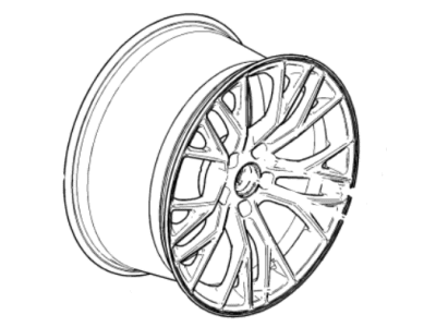 Chevy 23288856 WHEEL,FRONT(CODE ABRY)(CAST Z06 LOGO)(FOR 1ST DESIGN SEE 23267561)(19X10J)(ALUMINUM 43MM OUTSIDE 120.65X5XM12 BELLCRANK)