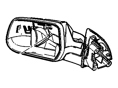 Chevy 20858712 MIRROR,OUTSIDE REAR VIEW(INCLUDES 2,5-10)(CHROME)(W/O SPOTTER GLASS. 2ND DESIGN SEE 22818267.)