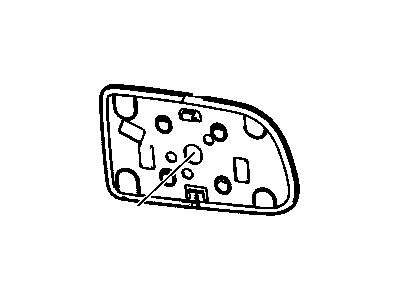 Chevy 88980581 MIRROR,OUTSIDE REAR VIEW (REFLECTOR GLASS & BACKING PLATE)(DEALER MAY NEED TO RE-USE EXISTING WHITE SQUARE ACTUATOR OR ORDER 88980583 FOR 2003-2005 MODEL YEARS)(PART OF 3)(EATON 840 (SQUARE WHITE ADJUST PLATE) MIRROR)