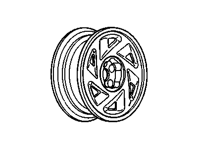 GM 12510323 Wheel, Alloy, Rear