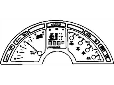 1990 Chevy Corvette Instrument Cluster - 16133431