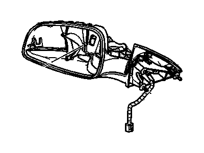 Chevy 20902693 MIRROR,OUTSIDE REAR VIEW(INCLUDES 1,2,4,7)(PAINT TO MATCH)