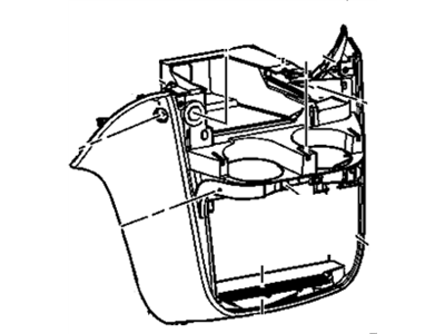 GMC 15770849 EXTENSION,INSTRUMENT PANEL LOWER(INCLUDES LATCH,NET)(INCLUDES 2-17,19,21,23-27)(BLUE)(INCLUDES ASHTRAY)
