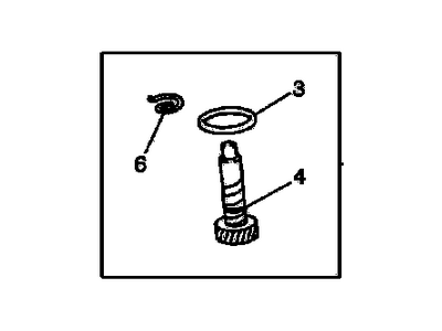 Pontiac 88974616 GEAR KIT,VEHICLE SPEED SENSOR DRIVEN(INCLUDES 3,4,6)(INCLUDES: RETAINER & SEAL)