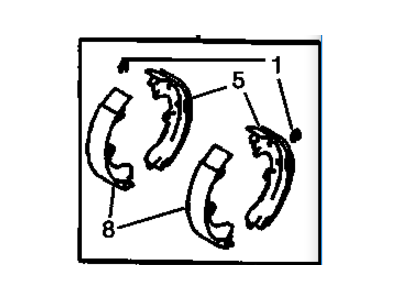 2000 Chevy Prizm Parking Brake Shoe - 89027241