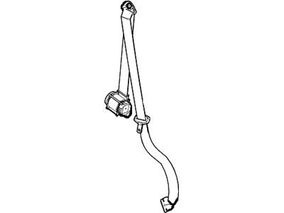 Cadillac 23468579 RETRACTOR,REAR SEAT BELT(INCLUDES 2,3)(BLACK)
