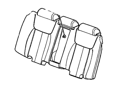 Cadillac 15216421 COVER,REAR SEAT BACK(TITANIUM)(*KIT3)