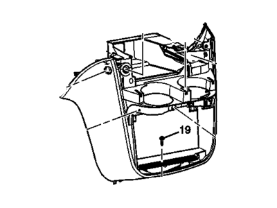 GMC 15770849 EXTENSION,INSTRUMENT PANEL LOWER(INCLUDES LATCH,NET)(INCLUDES 2-17,19,21,23-27)(BLUE)(INCLUDES ASHTRAY)