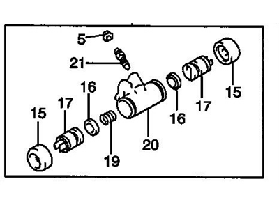 2004 Pontiac Vibe Wheel Cylinder - 88970138