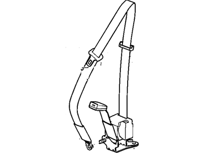Chevy 89026318 BELT KIT,REAR SEAT CENTER (RETRACTOR SIDE)(INCLUDES 15)(PEWTER)(RETRACTOR/BUCKLE)