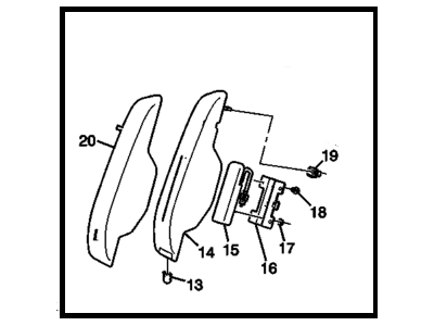 GM 42405474 Bolster, Rear Seat Back, Black