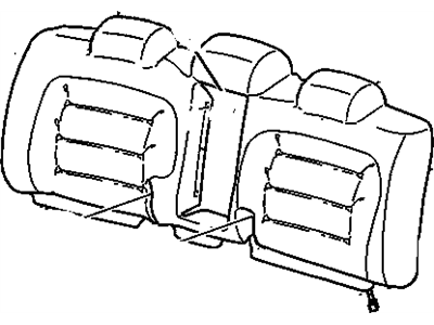 Cadillac 88953960 COVER,REAR SEAT BACK(INCLUDES 48)(GRAY)