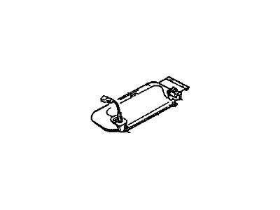 GM 12373988 Sunshade, Blue, Passenger Side