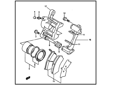 1998 Chevy Metro Brake Calipers - 30019360