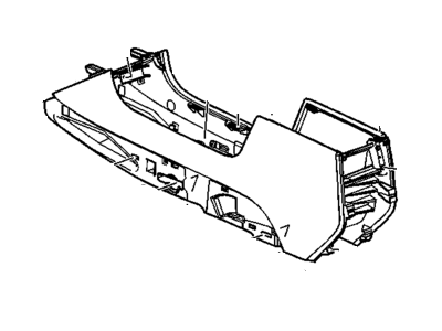 GM 20923476 Console, Floor Console, Front