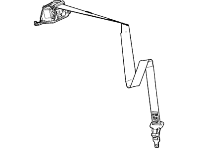 Cadillac 23114943 RETRACTOR,3RD ROW CENTER SEAT BELT(BLACK)