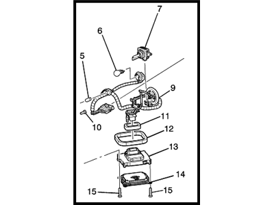 Cadillac 20861479 HEADLAMP,(W/PARKING & FRONT SIDE MARKER & TURN SIGNAL LAMP)(INCLUDES 2,5-7,9,10,13-15)(2.725)