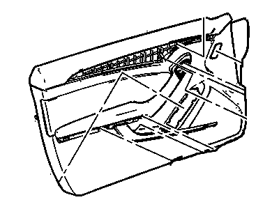 Cadillac 22815643 TRIM,FRONT SIDE DOOR(INCLUDES 1,3,7,9,10,13-18,28-33)(SAFFRON)(VEHS BUILT PRIOR TO 1/2/13)(FOR 2ND DESIGN SEE 22982098)