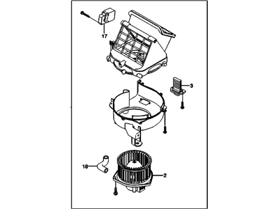 Chevy 95211130 MODULE,HEATER & BLOWER(INCLUDES 2,3,17,18)