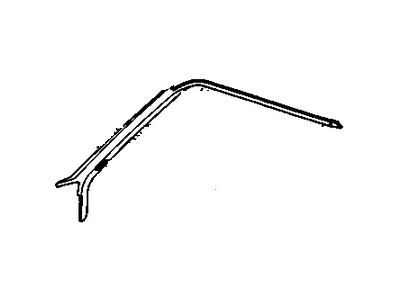 GM 10171416 Pillar Trim, Red, Upper Passenger Side