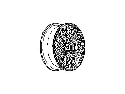 GM 12535622 Wheel, Alloy, Silver, Rear, Aluminium