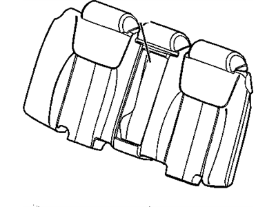 Cadillac 15216418 COVER,REAR SEAT BACK(EBONY)