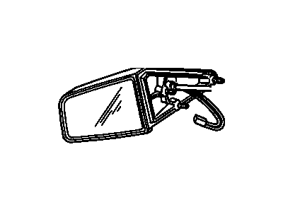 1990 Cadillac DeVille Side View Mirrors - 25611104
