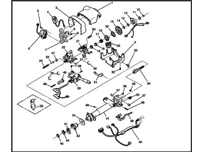 Buick 15247331 Steering Column