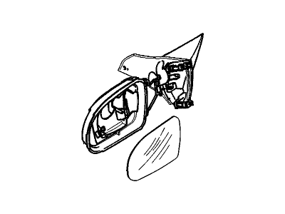 1998 Cadillac Catera Side View Mirrors - 90543373