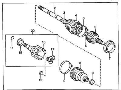 Chevy Prizm Axle Shaft - 26067689