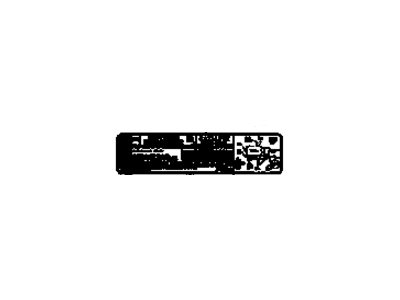 Oldsmobile 12570751 Label