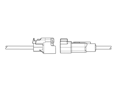 Chevy 13579002 CONNECTOR,WIRING HARNESS(BLACK)(2-WAY FEMALE)(W/LEADS)