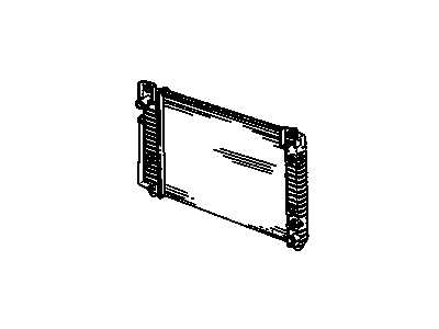 Chevy 15849616 RADIATOR,(INCLUDES 6,21)(SEE GROUP 01.000 "RADIATOR ASM" FOR DETAILED ILLUSTRATED VIEW)(W/COOLER)(CORE SIZE 28 1/4 X 17 1/8 X 1)(CODE AJT)