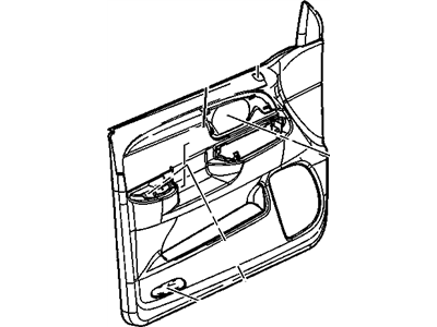 GM 25812122 Panel, Door Trim/Access, Gray, Front
