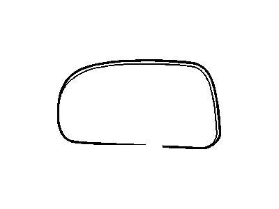 Chevy 88980572 MIRROR,OUTSIDE REAR VIEW (REFLECTOR GLASS ONLY)(PART OF 1)(W/O HEATED MIRROR SYM ON GLASS)