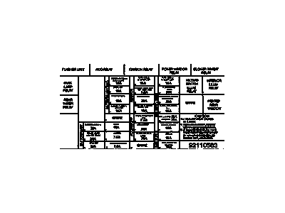 Pontiac 92123170 Info Label