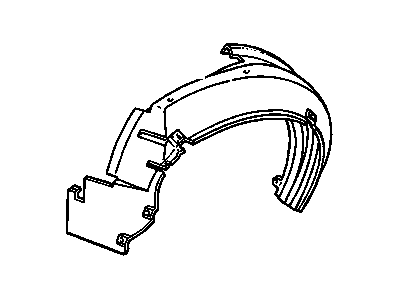 GM 10282927 Fender Liner, Passenger Side