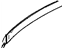 GM 10434738 Molding, Windshield Garnish Molding, Black, Passenger Side