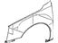 GM 15818621 Fender, Front Fender