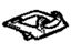 GM 20916999 Latch Cover, Black, Rear Passenger Side