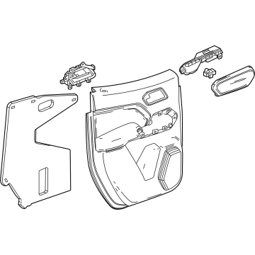 GM 87821515 Door Trim Panel, Jet Black, Rear Passenger Side